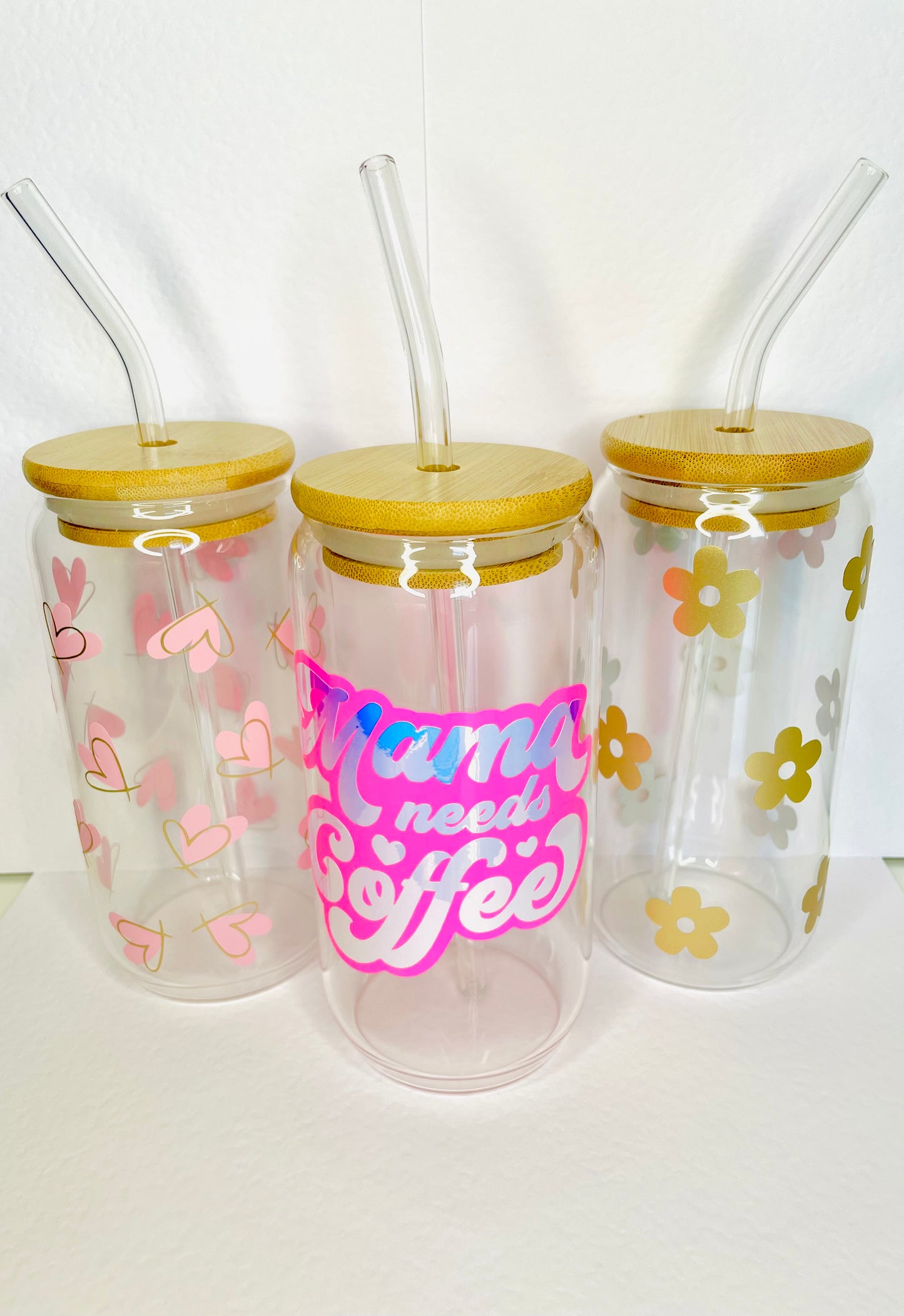 Mama Needs Coffee Glass Can