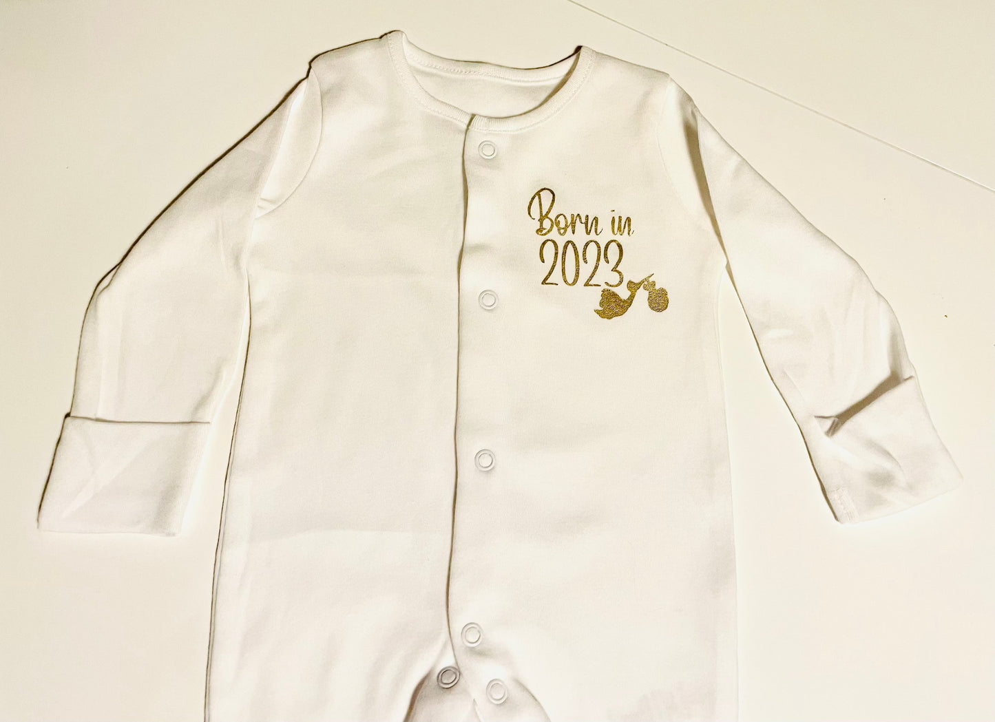 Born in 2024 Baby Grow - Firtina Creations