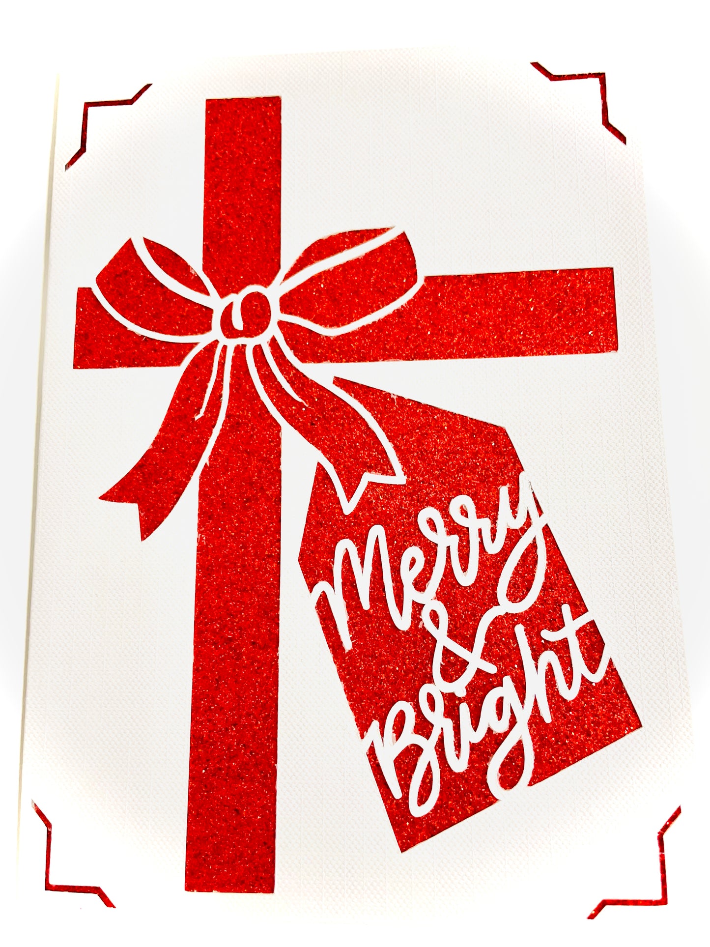 Hand Made Glitter Layered Christmas Cards Pack of 3 - Firtina Creations