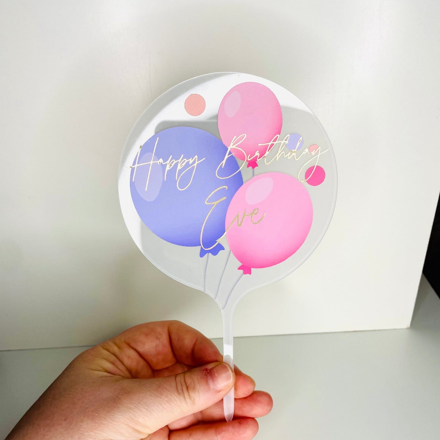 Personalised Acrylic Cake Topper