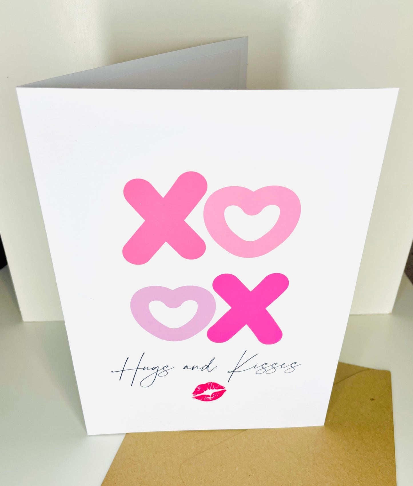 XOXO Galentines Card, Hugs & Kisses Valentines Card - Firtina Creations