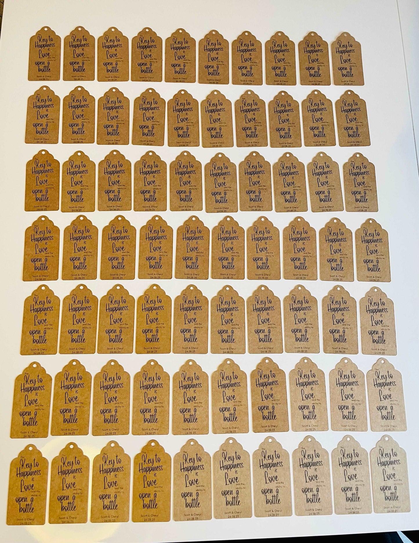 Personalised Wedding Tags