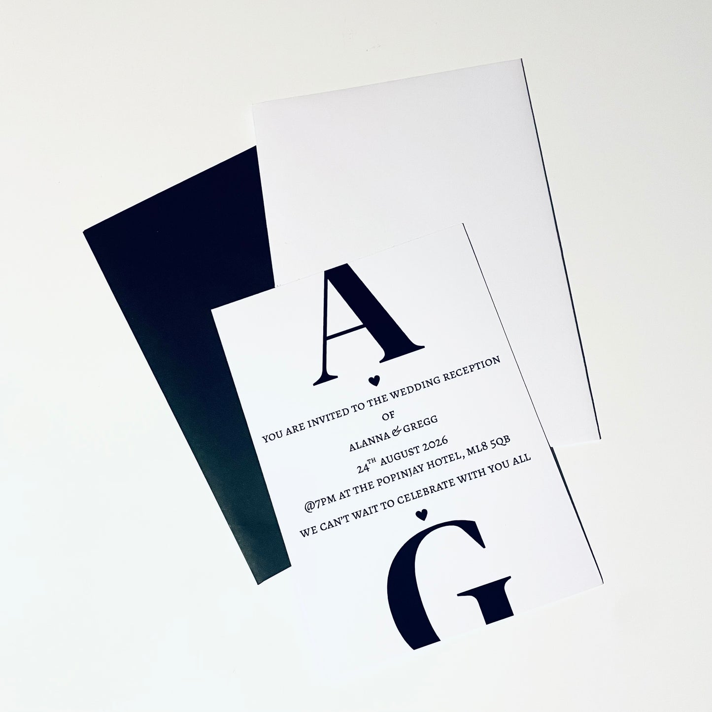 Initial Wedding Invitation Suite - SAMPLE ONLY