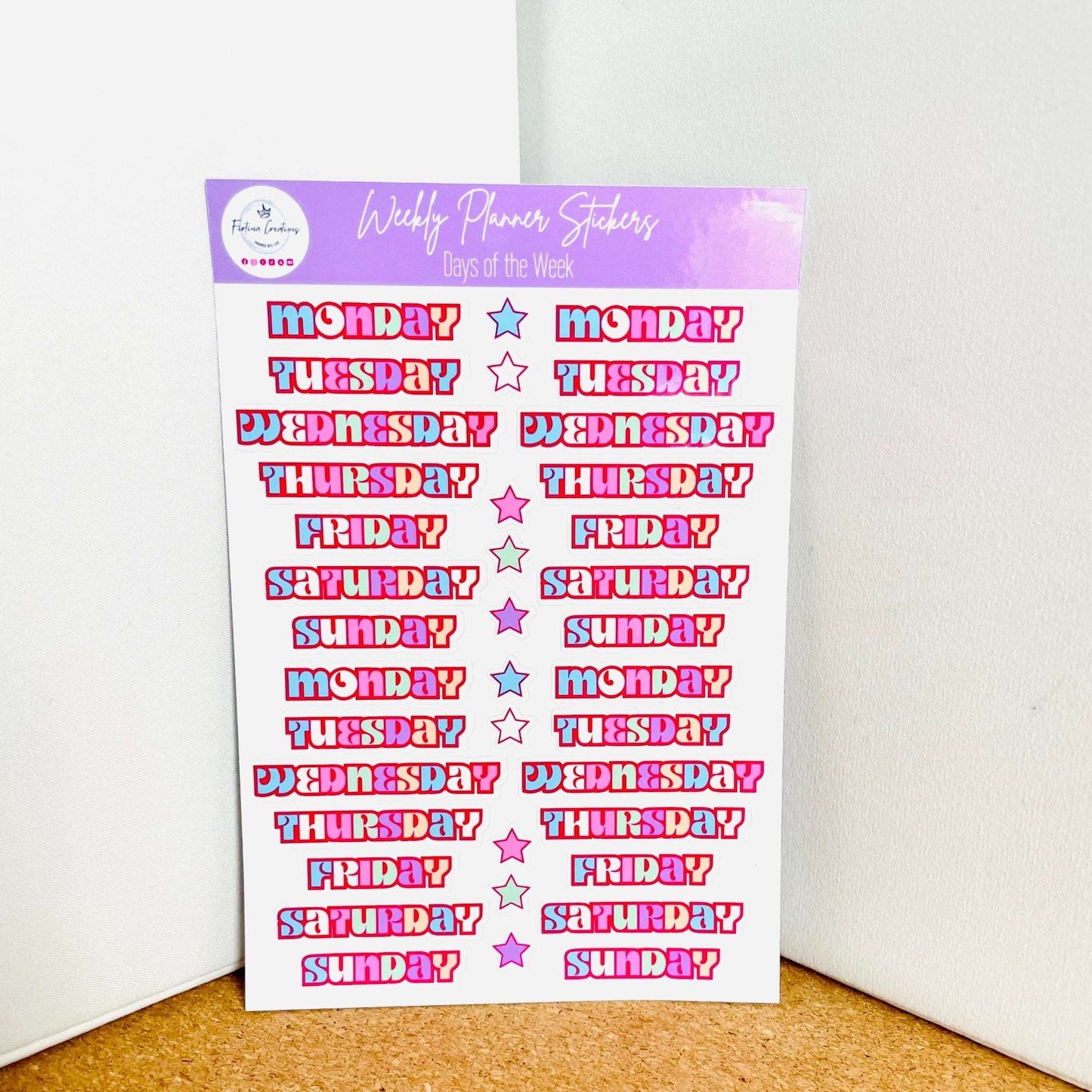Weekday Planner Stickers