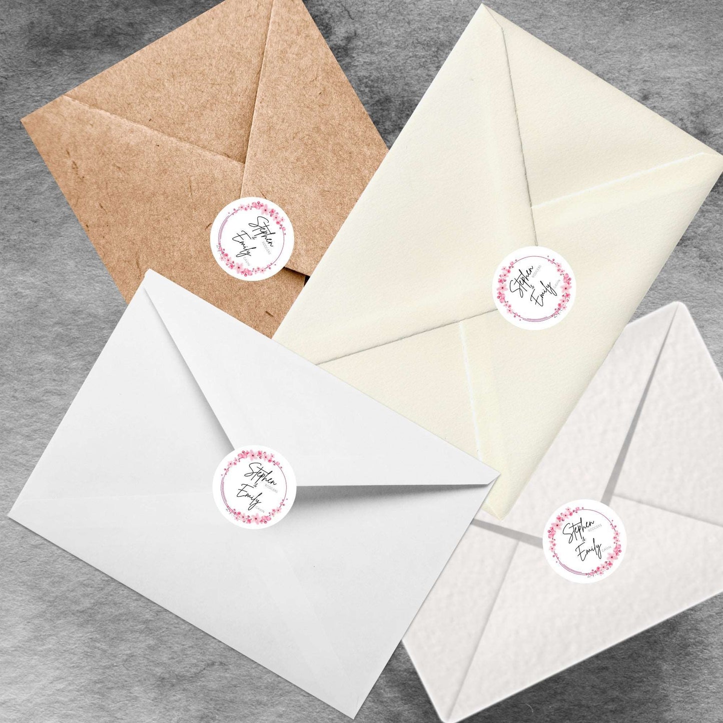Pink Cherry Blossom Wedding Invitation Set & Individuals - Firtina Creations