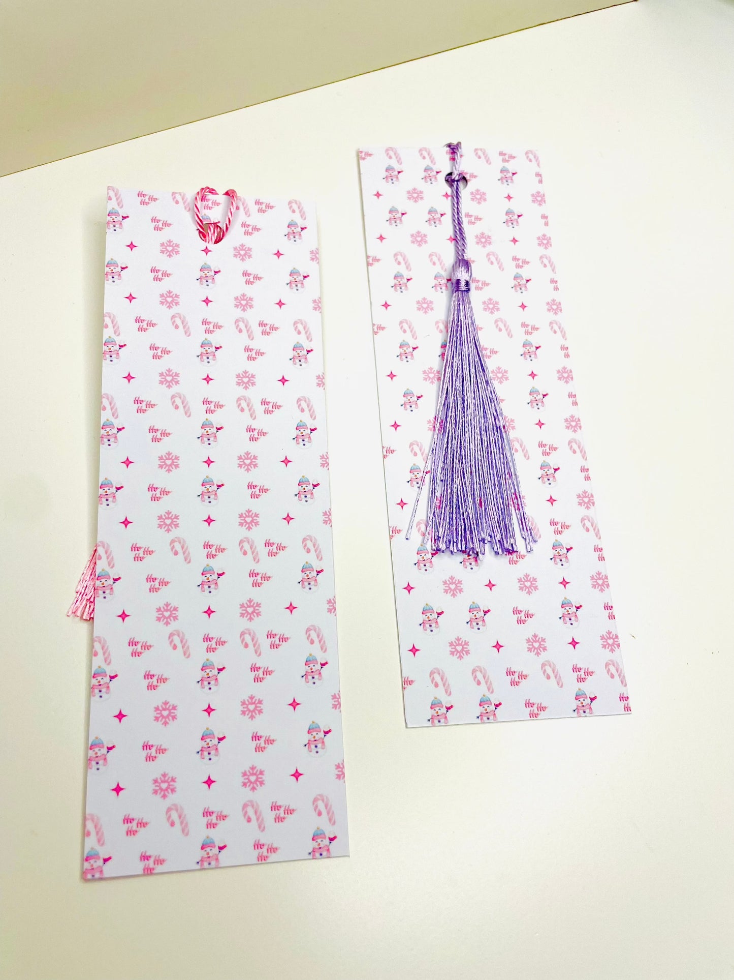 Pink or Lilac Christmas Bookmark - Firtina Creations