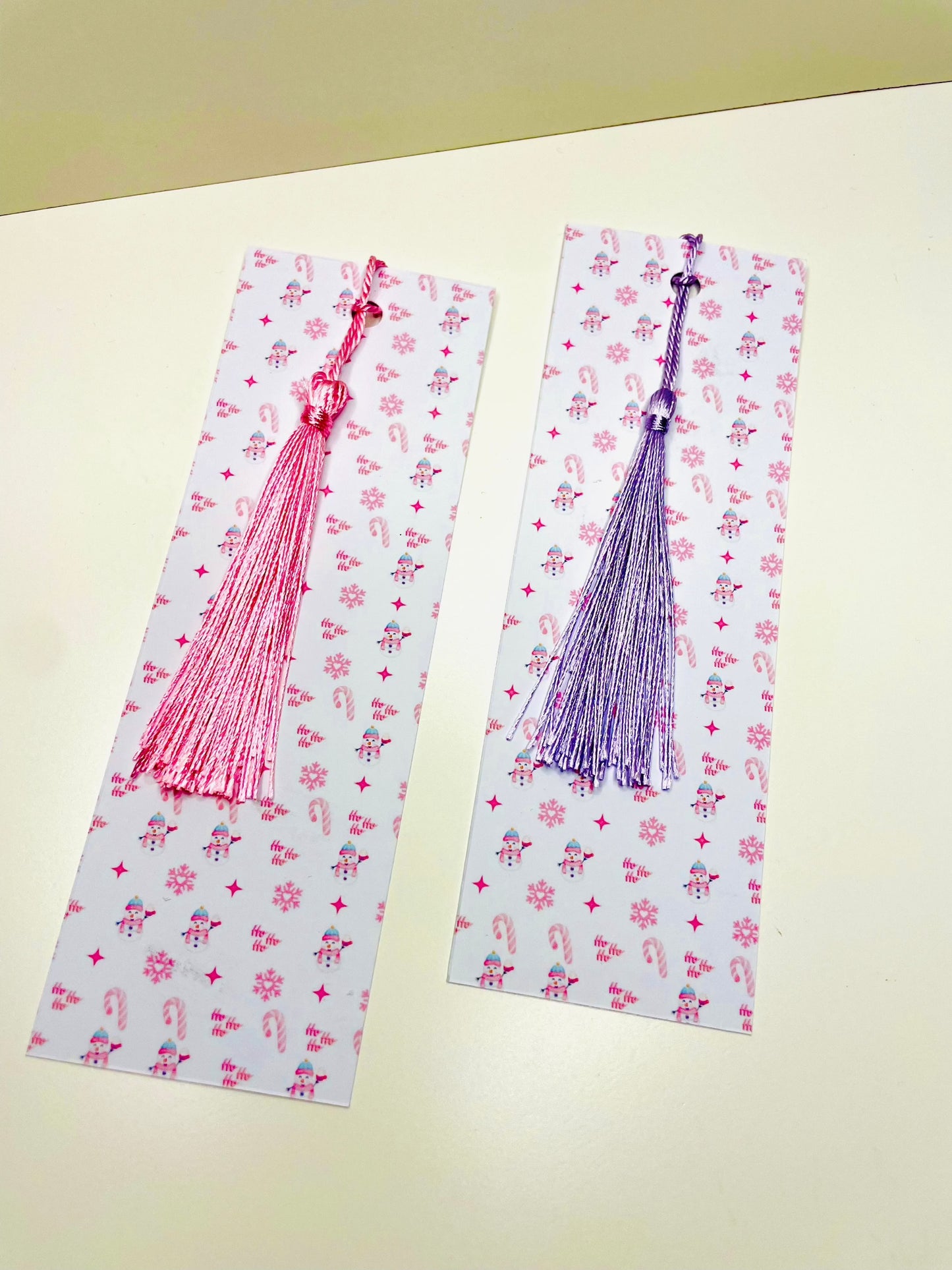 Pink or Lilac Christmas Bookmark - Firtina Creations