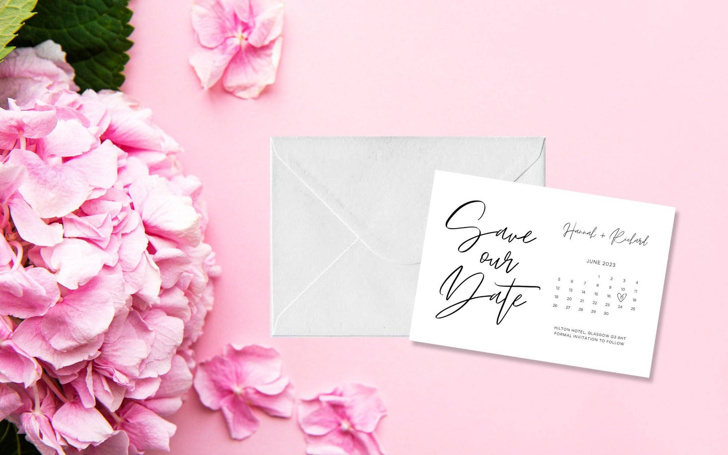 Calendar Style Wedding Save the Date Cards - Firtina Creations