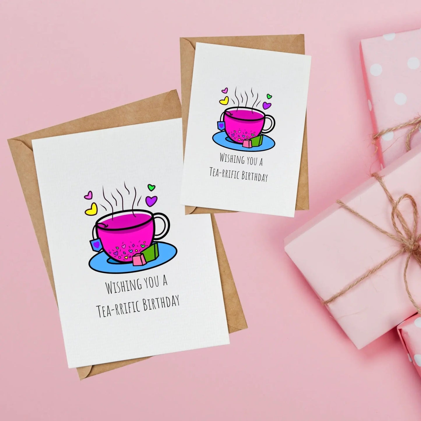 Tea-rrific Birthday Card - Firtina Creations