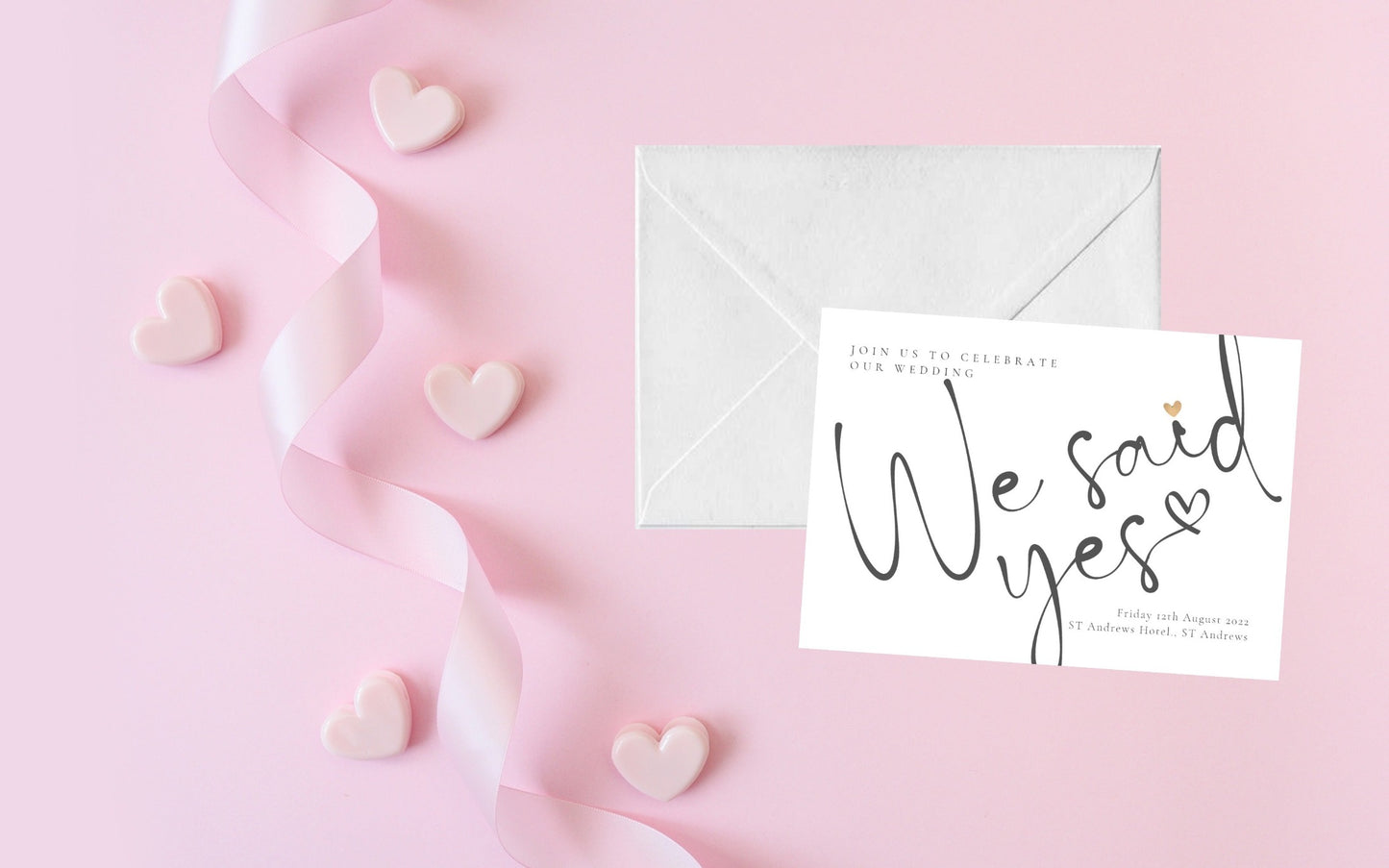 We Said Yes! Wedding Save the Date - Firtina Creations