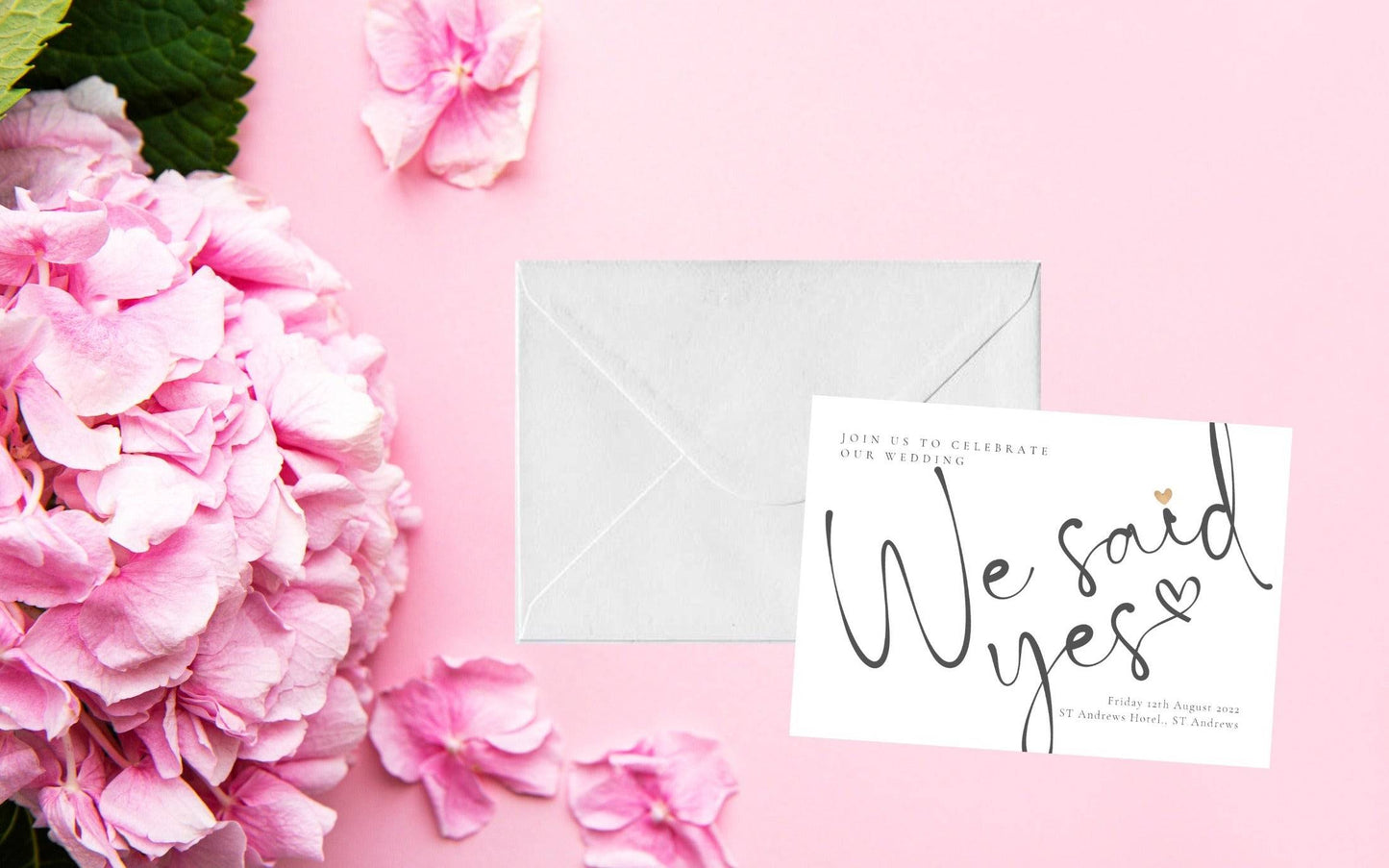 We Said Yes! Wedding Save the Date - Firtina Creations