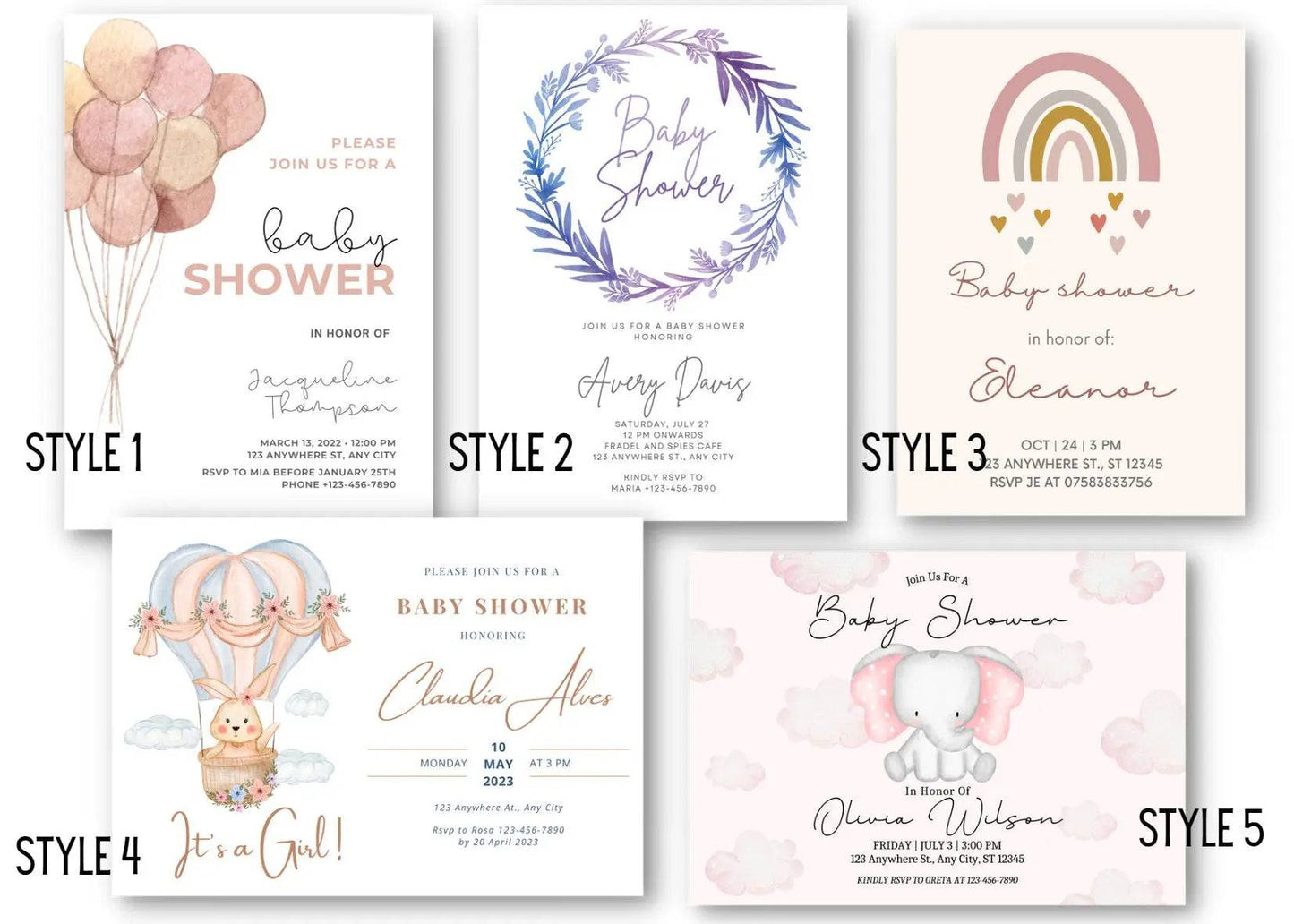 Party & Special Occasion Invites (fully customisable) - Firtina Creations