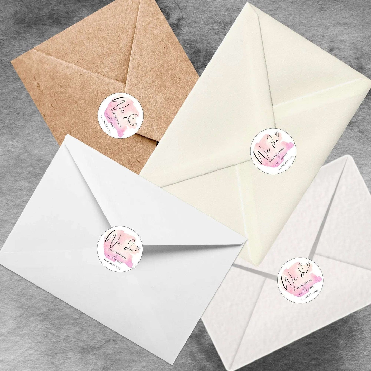 Pink Wedding Invitation Set & Individuals - Firtina Creations