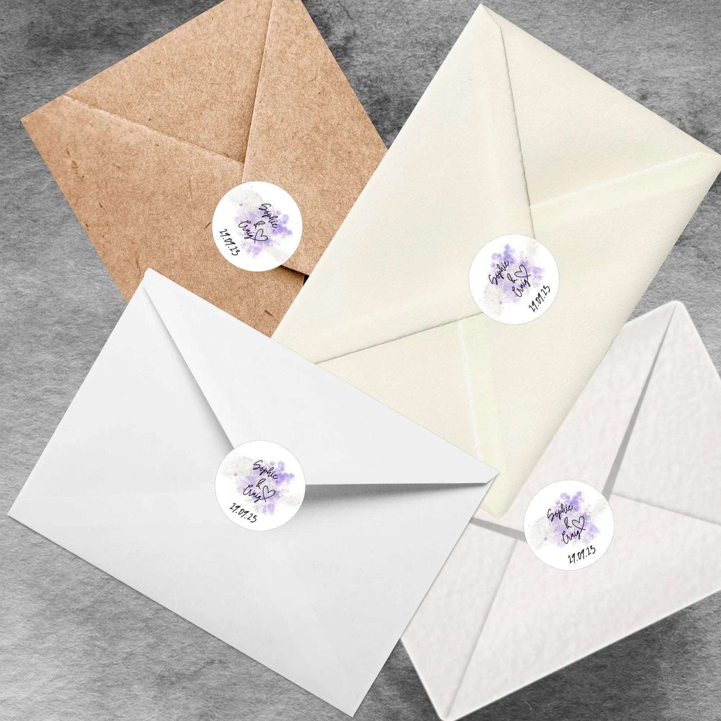 Purple Wedding Invitation Set & Individuals - Firtina Creations