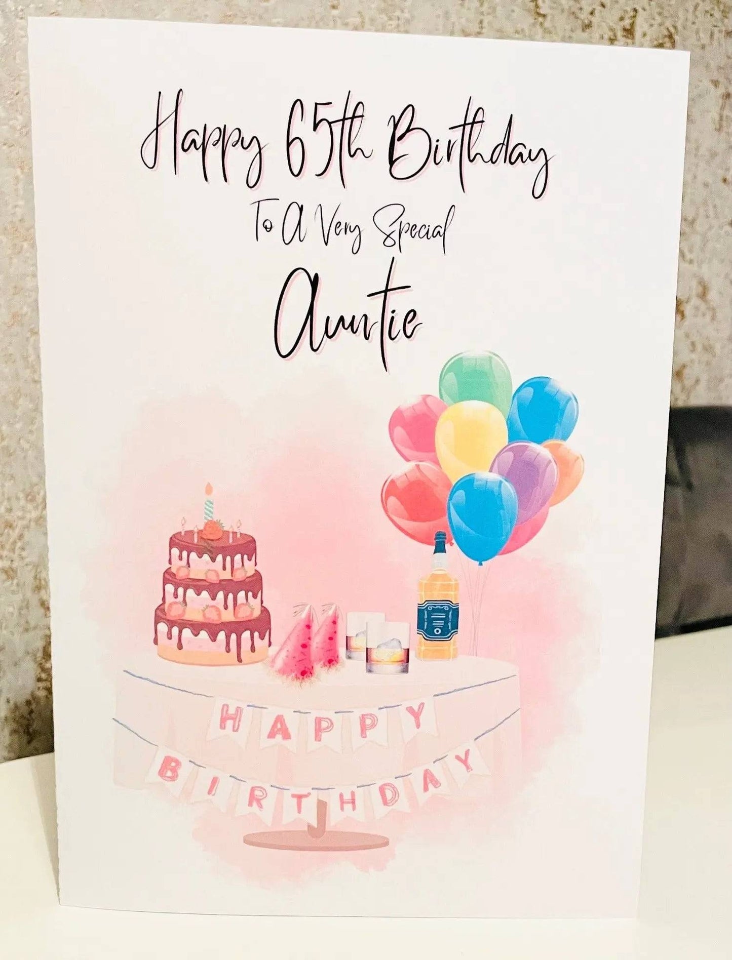 Whisky & Cake Lover Birthday Card - Firtina Creations