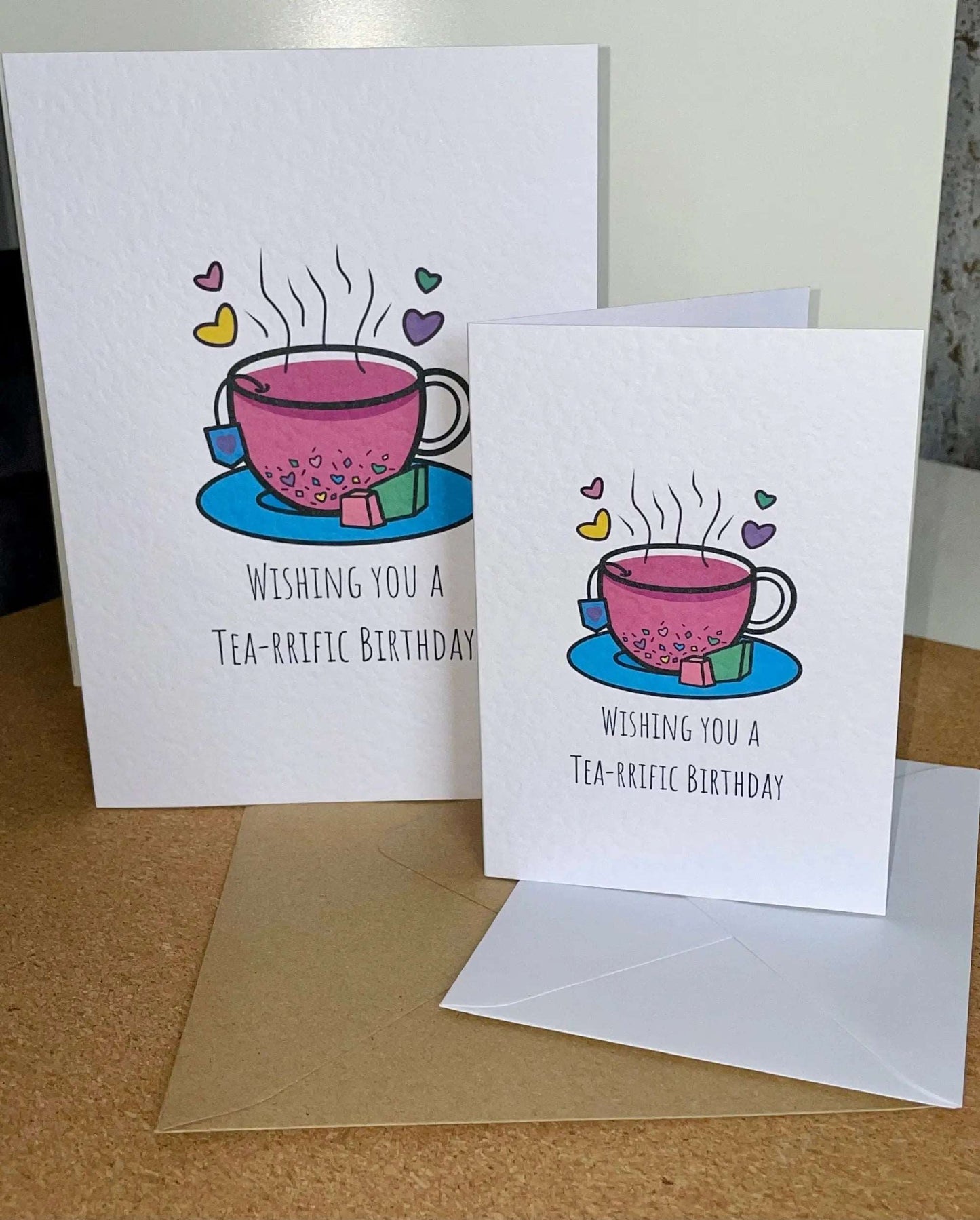 Tea-rrific Birthday Card - Firtina Creations