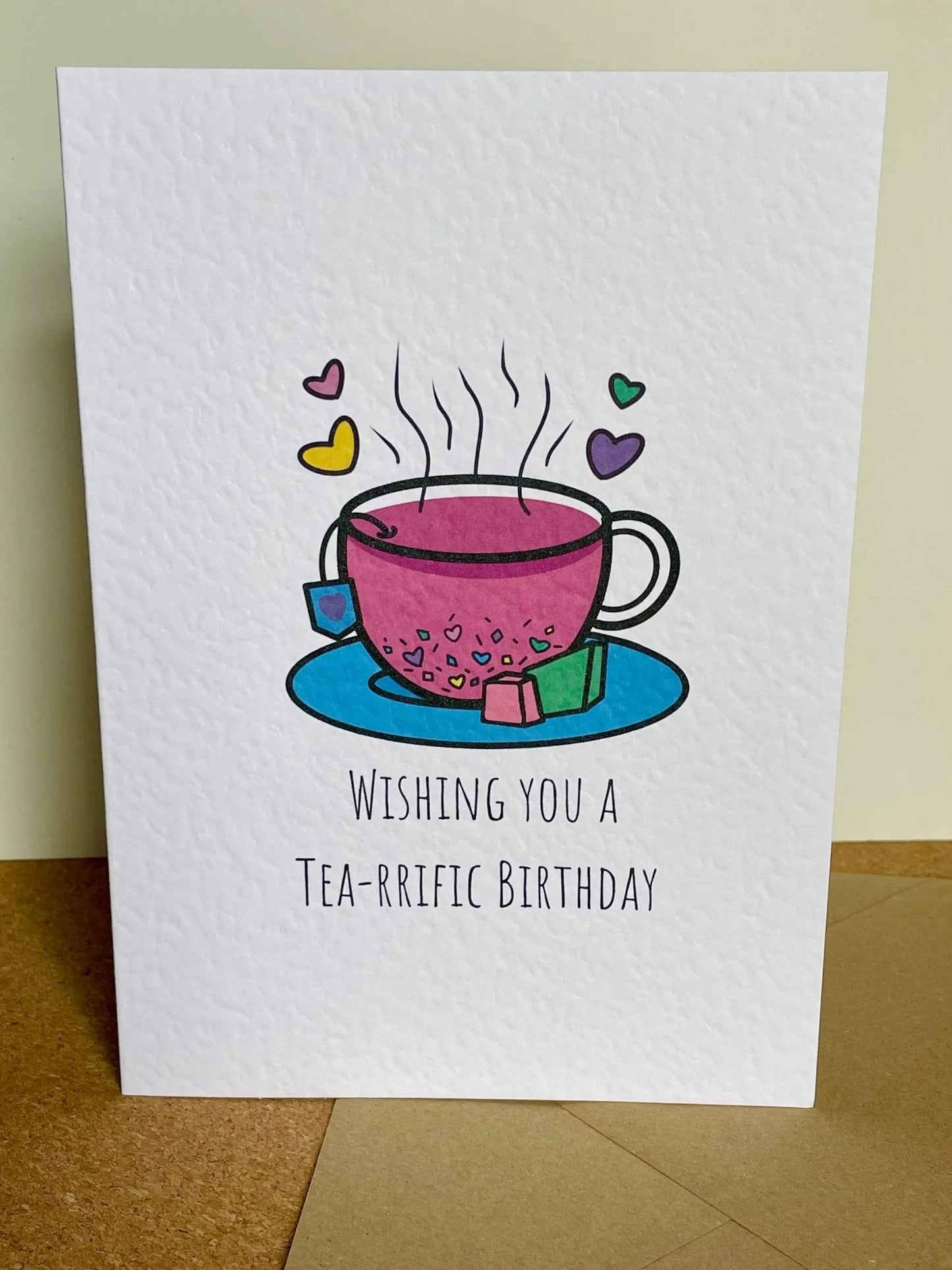 Tea-rrific Birthday Card - Firtina Creations