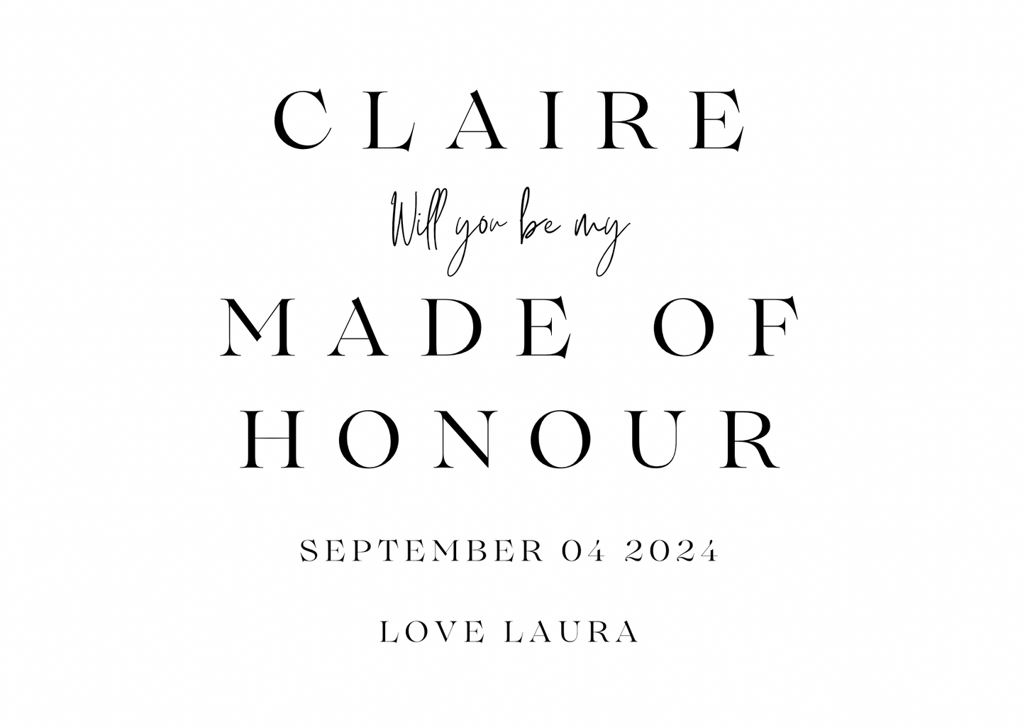 Will you be my….. Bridesmaid, Usher etc Cards - Firtina Creations