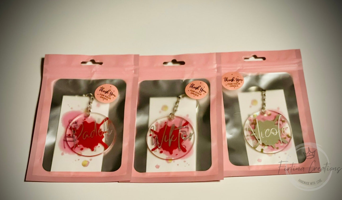 Acrylic Name Keychains - Personalised - Firtina Creations