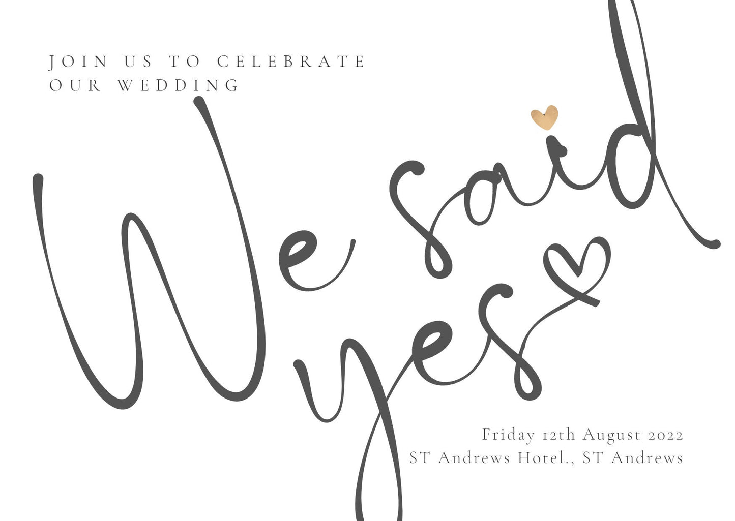 We Said Yes! Wedding Save the Date - Firtina Creations
