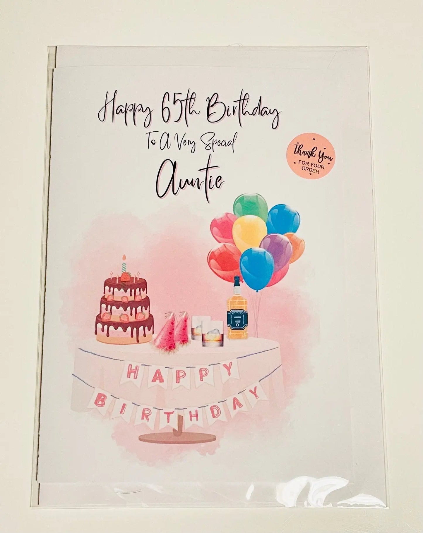 Whisky & Cake Lover Birthday Card - Firtina Creations
