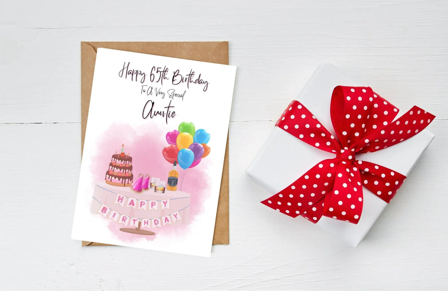 Whisky & Cake Lover Birthday Card - Firtina Creations