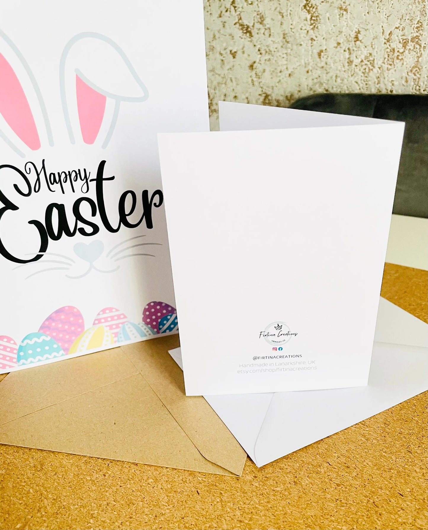 Easter Card with Bunny Ears - Firtina Creations