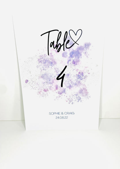 Wedding Reception Table Numbers/ Guestbook Sign