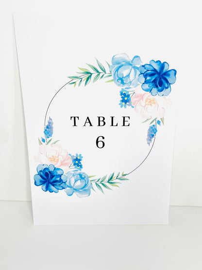 Wedding Reception Table Numbers/ Guestbook Sign