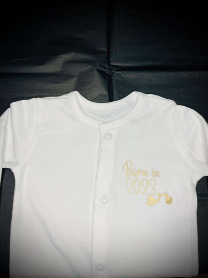 Born in 2024 Baby Grow - Firtina Creations