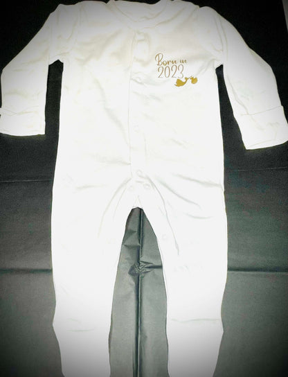 Born in 2024 Baby Grow - Firtina Creations