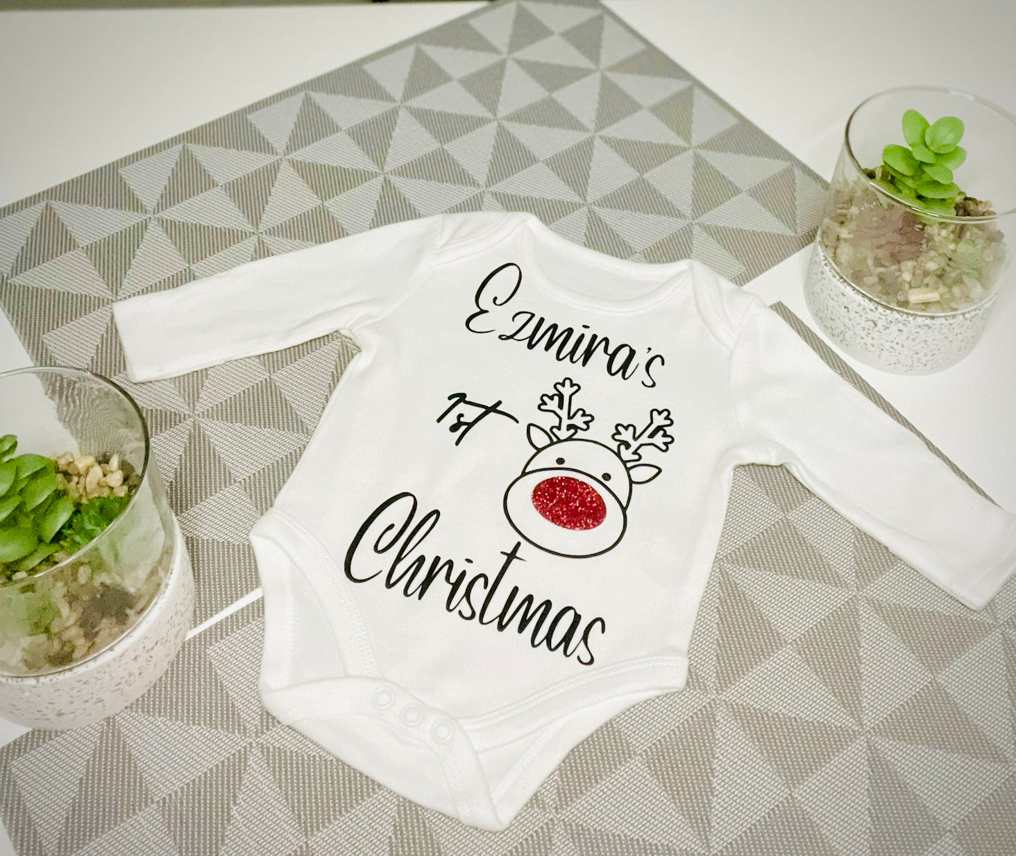 1st Christmas Gift Baby Vest - Personalised - Firtina Creations