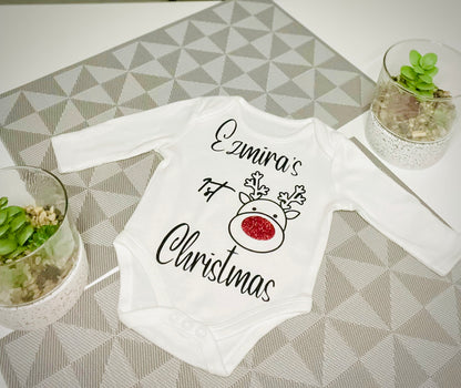 1st Christmas Gift Baby Vest - Personalised - Firtina Creations