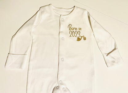 Born in 2024 Baby Grow - Firtina Creations