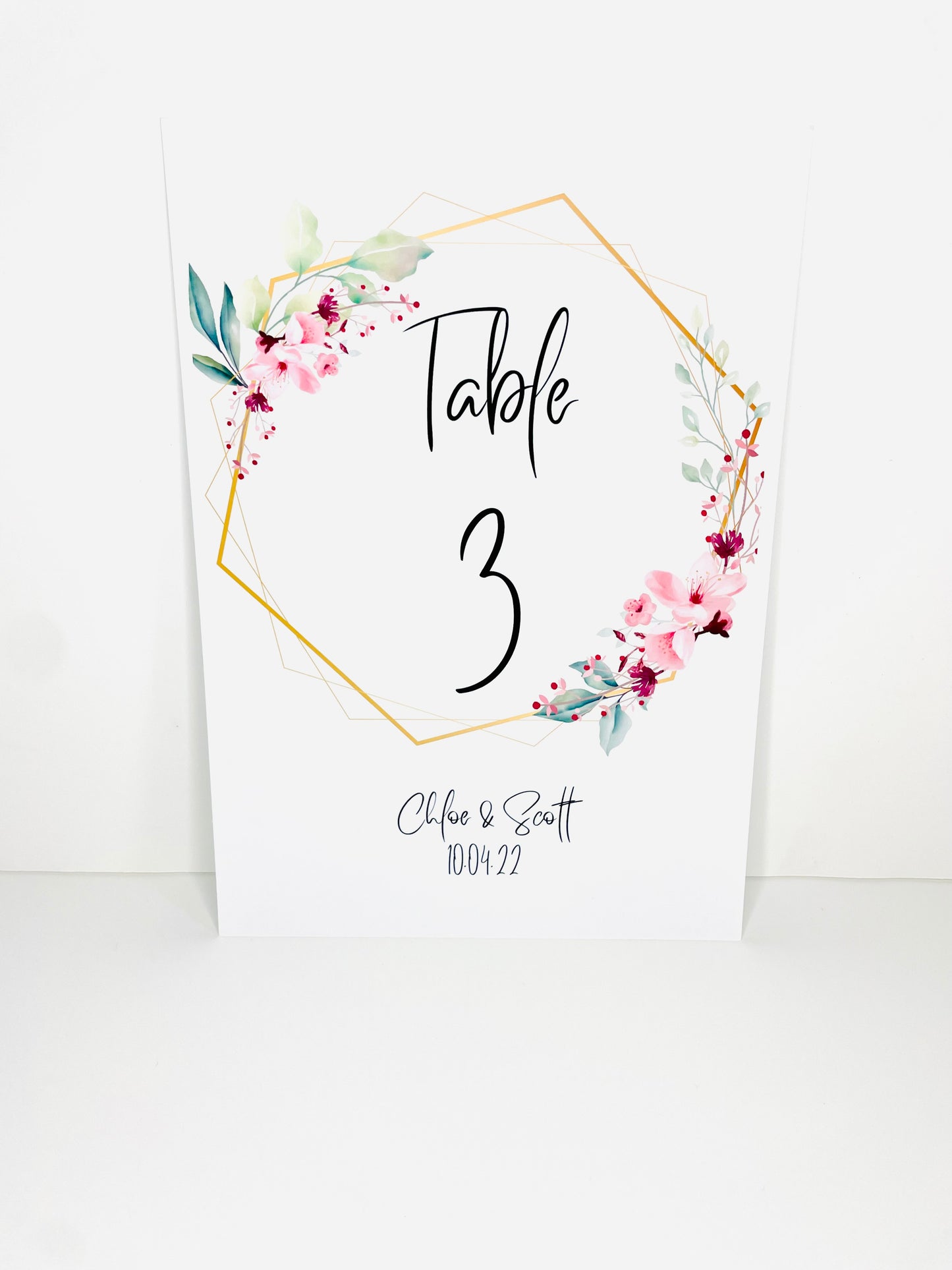 Wedding Reception Table Numbers/ Guestbook Sign