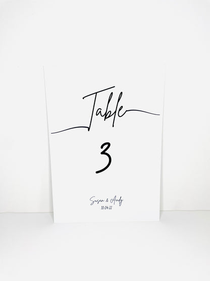 Wedding Reception Table Numbers/ Guestbook Sign