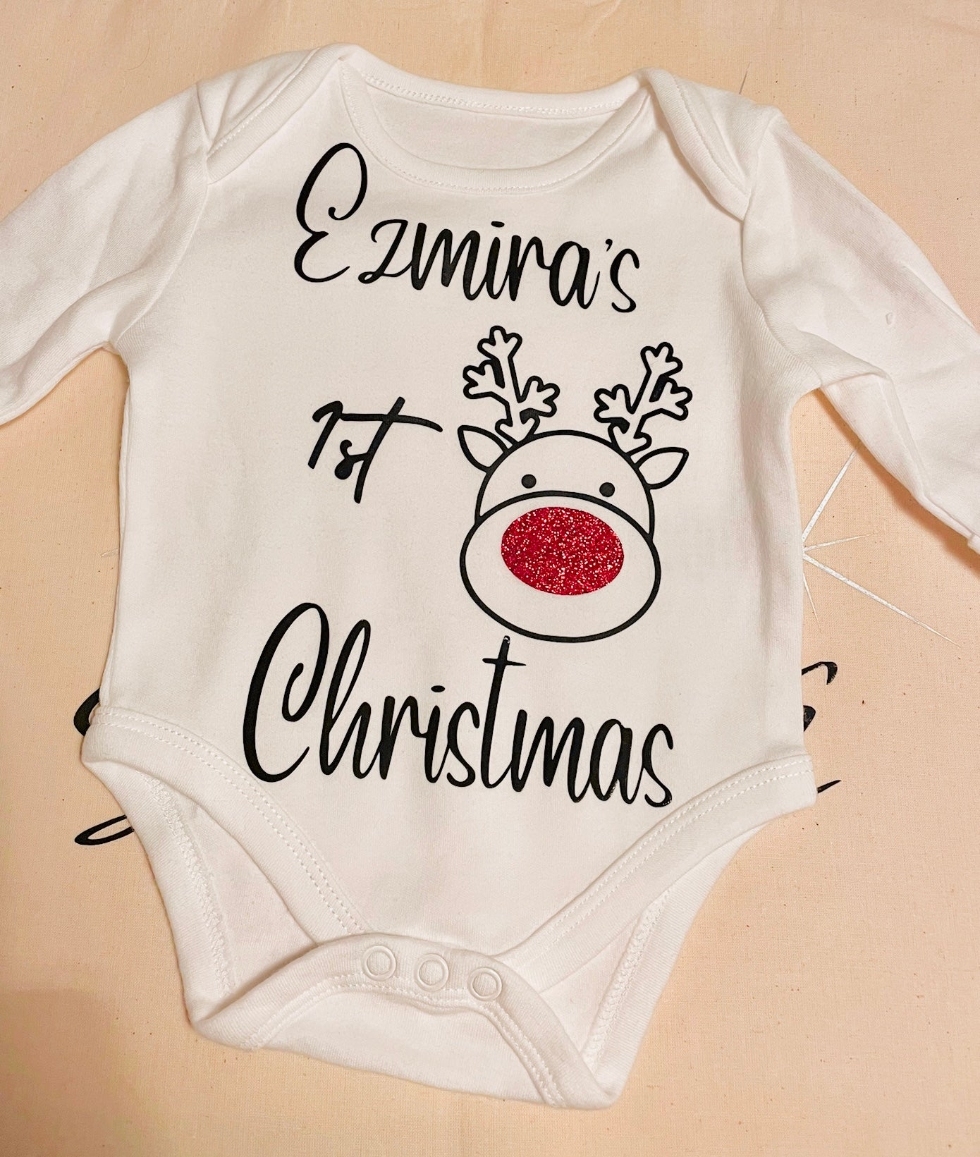 1st Christmas Gift Baby Vest - Personalised - Firtina Creations