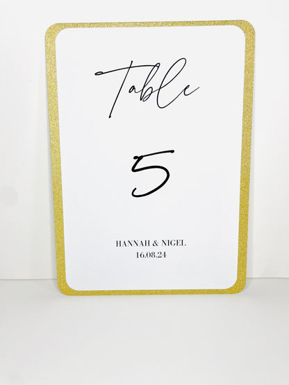 Wedding Reception Table Numbers/ Guestbook Sign