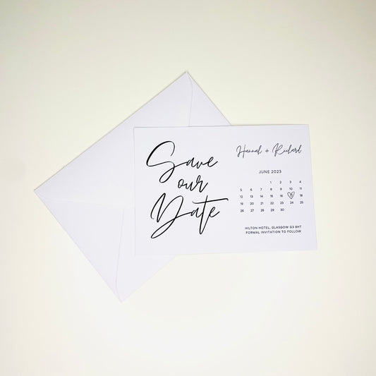 Calendar Style Save the Dates