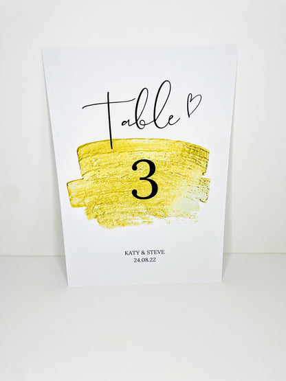 Wedding Reception Table Numbers/ Guestbook Sign