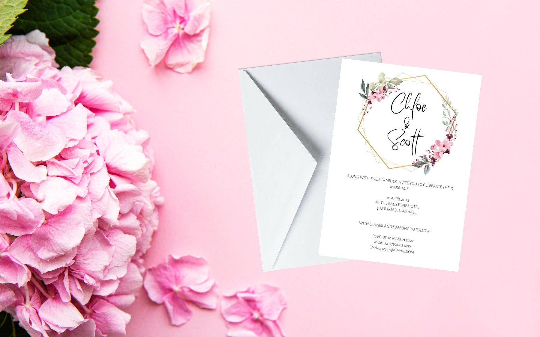 Floral Wedding Invitation Set & Individuals - Firtina Creations