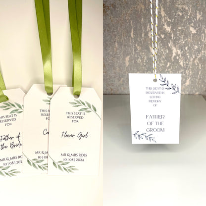 Wedding Seating Reservation Tags
