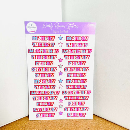 Weekday Planner Stickers