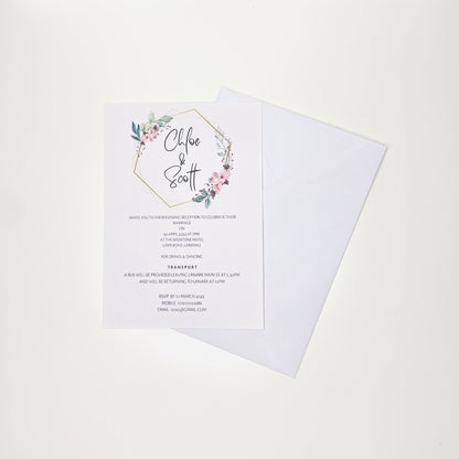 Floral Wedding Invitation Set & Individuals - Firtina Creations