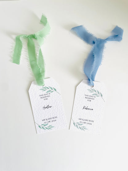 Wedding Seating Reservation Tags