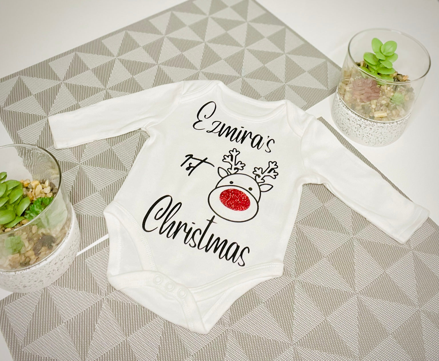 1st Christmas Gift Baby Vest - Personalised - Firtina Creations