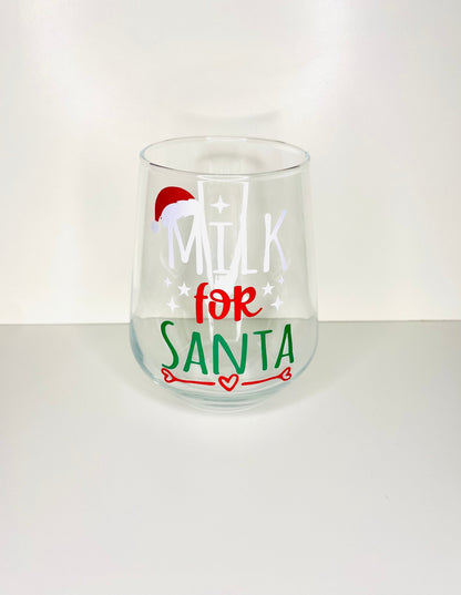 Milk for Santa Glass Tumber - Firtina Creations