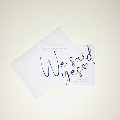 We Said Yes Save the Dates