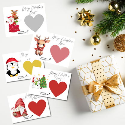 Christmas Scratch Cards - Personalised - Firtina Creations