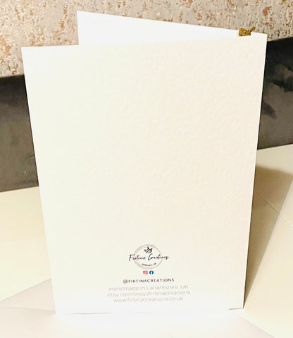 Golden Wedding Anniversary Card (50 years) - Firtina Creations